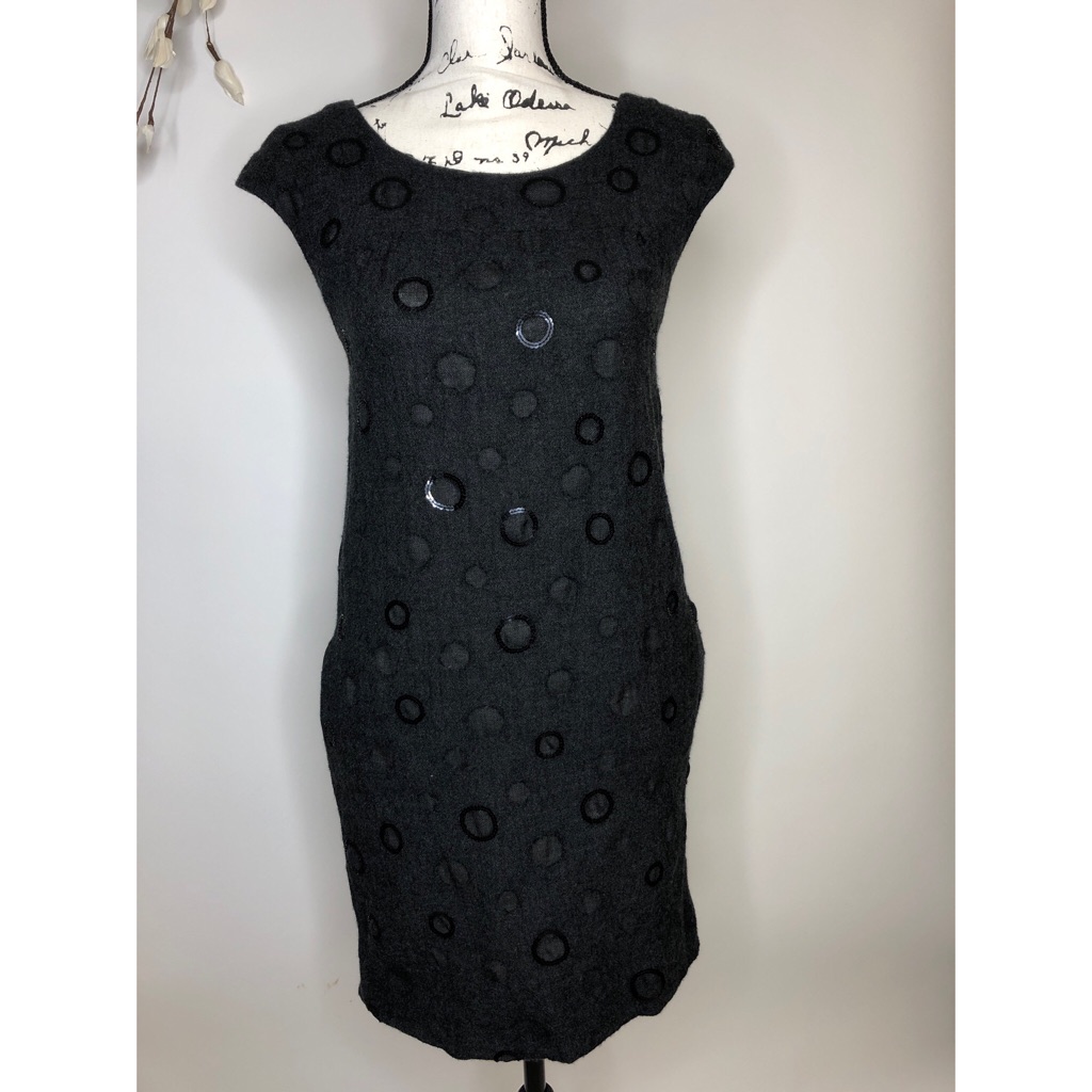 Vince Sleeveless Wool Dress Sequin Accent - Size 2
